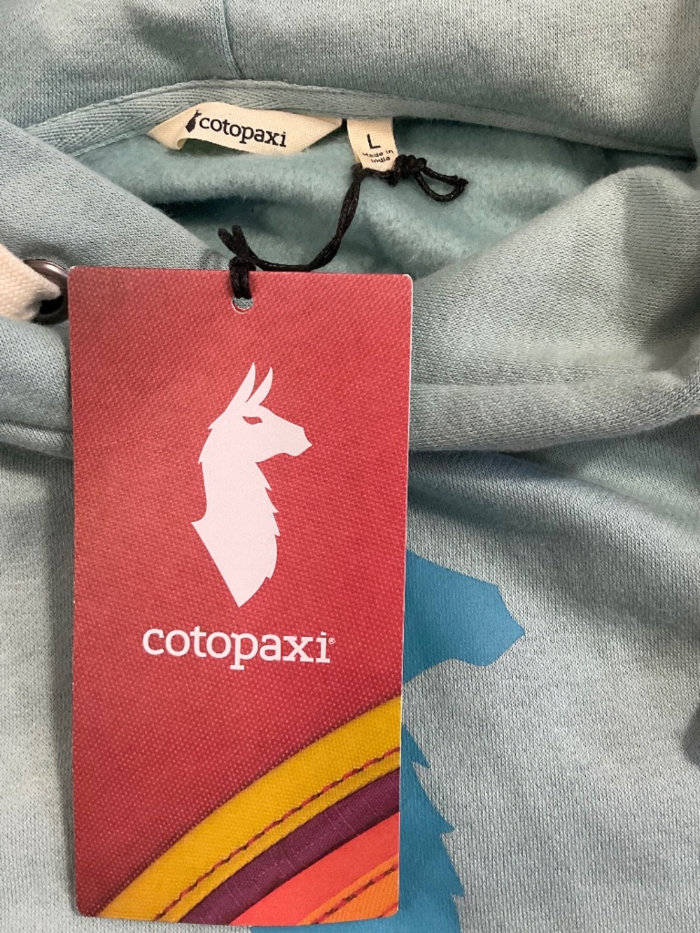 Cotopaxi Llama Hoodie Women’s Large Sea Spray NWT - Picture 6 of 9